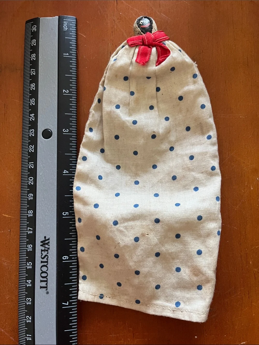 Antique Folk Art Souvenir Doll Seed Faced Sack Doll Black Americana Collectible